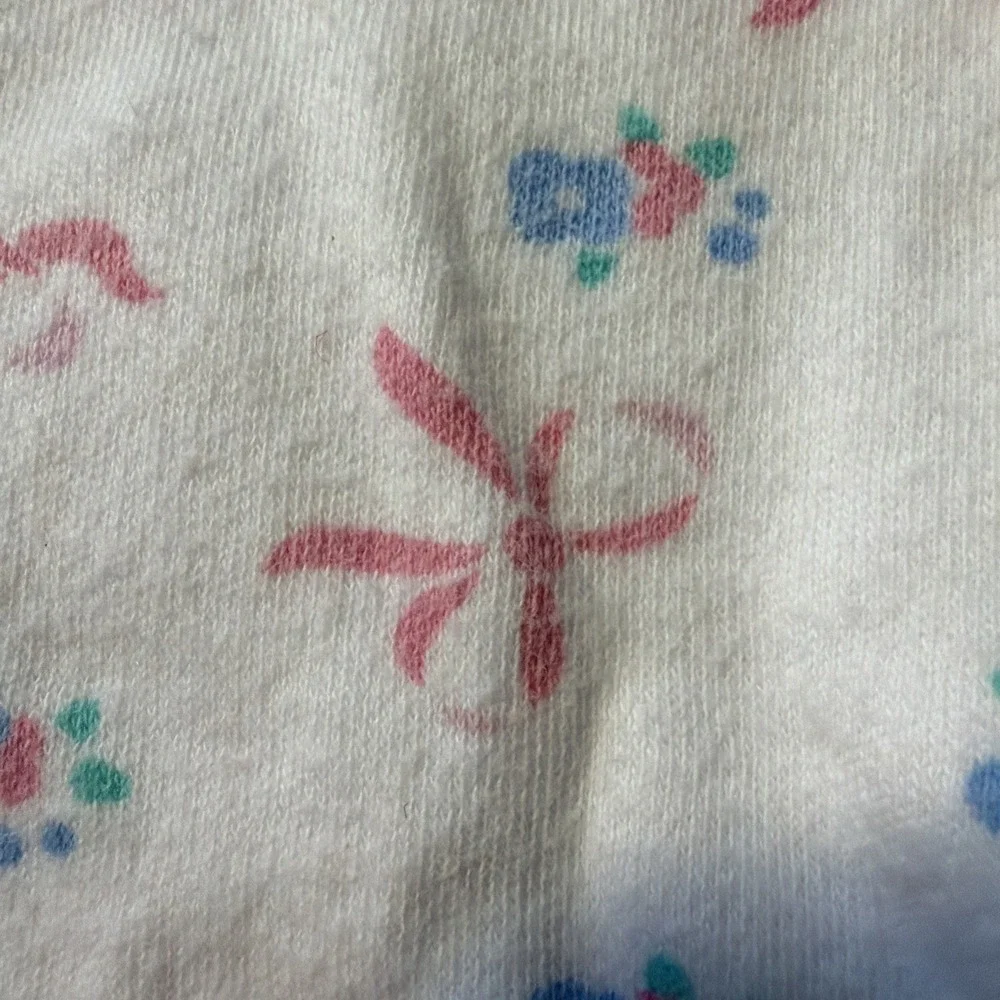 Vtg‎ Carter's Baby Girl Romper Pink Bows Soft 6 Months